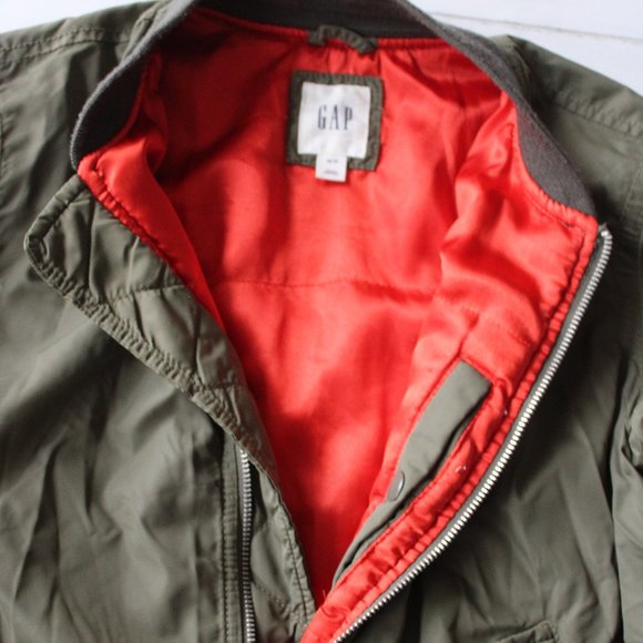Army Green Bomber Jacket, Size XS, GAP - Picture 8 of 10
